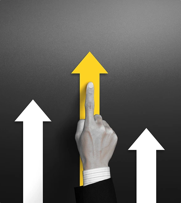 Ikony przedstawiające strzałki obrazujące przewagi platformy medfocus 